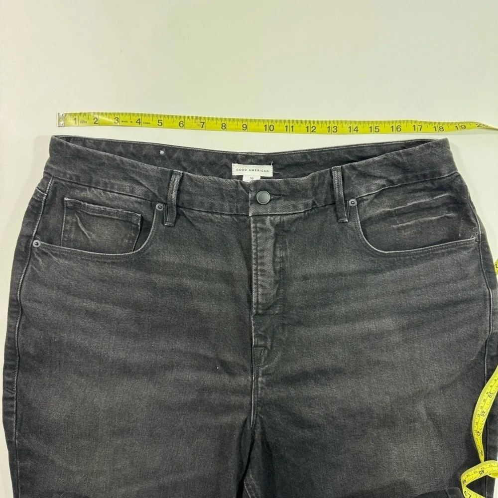 Good American Jeans Good Icon Black Split Hem